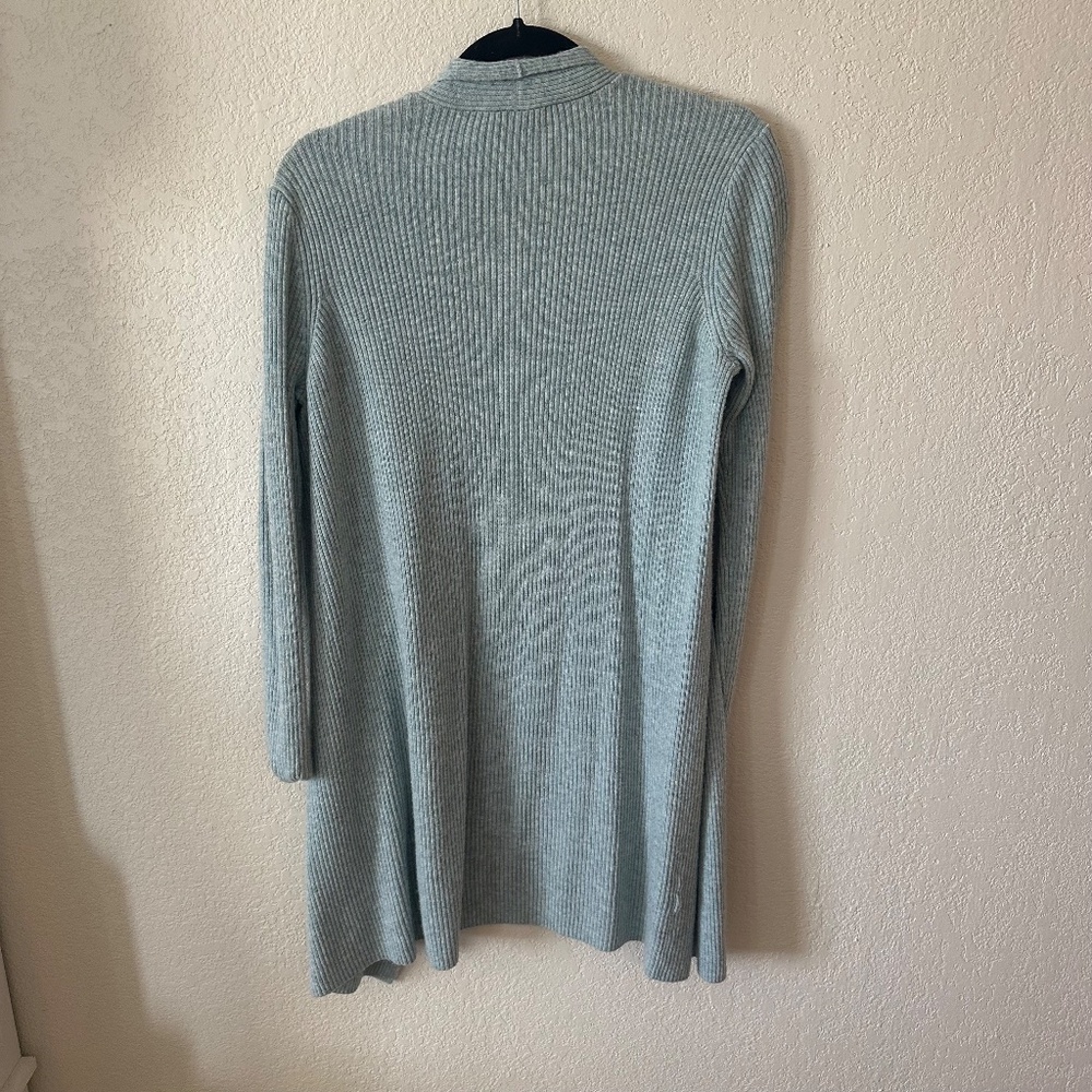 LOFT Ribbed Open Front Longline Cardigan – Light Blue – Size‎ Small - Picture 4 of 4